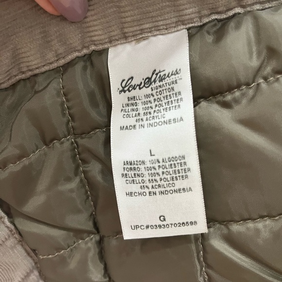 Levi's Men's Corduroy Tan Sherpa-Collar Jacket Size L Vintage Signature - Picture 14 of 16